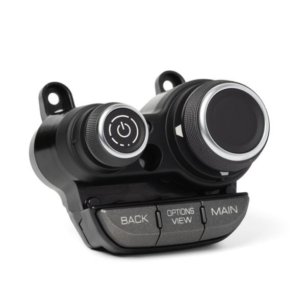 BACK/OPTIONS/MAIN panel s tlačítky